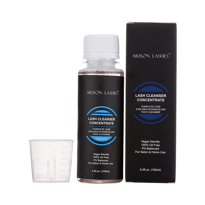 ARISON LASHES front packaging showing 100ml concentrate and label benefits