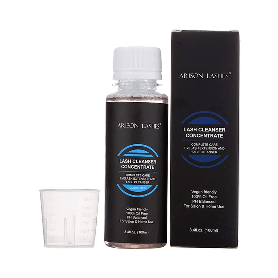 ARISON LASHES front packaging showing 100ml concentrate and label benefits