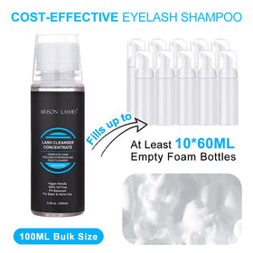 ARISON LASHES creamy foam texture demonstrating gentle cleansing action