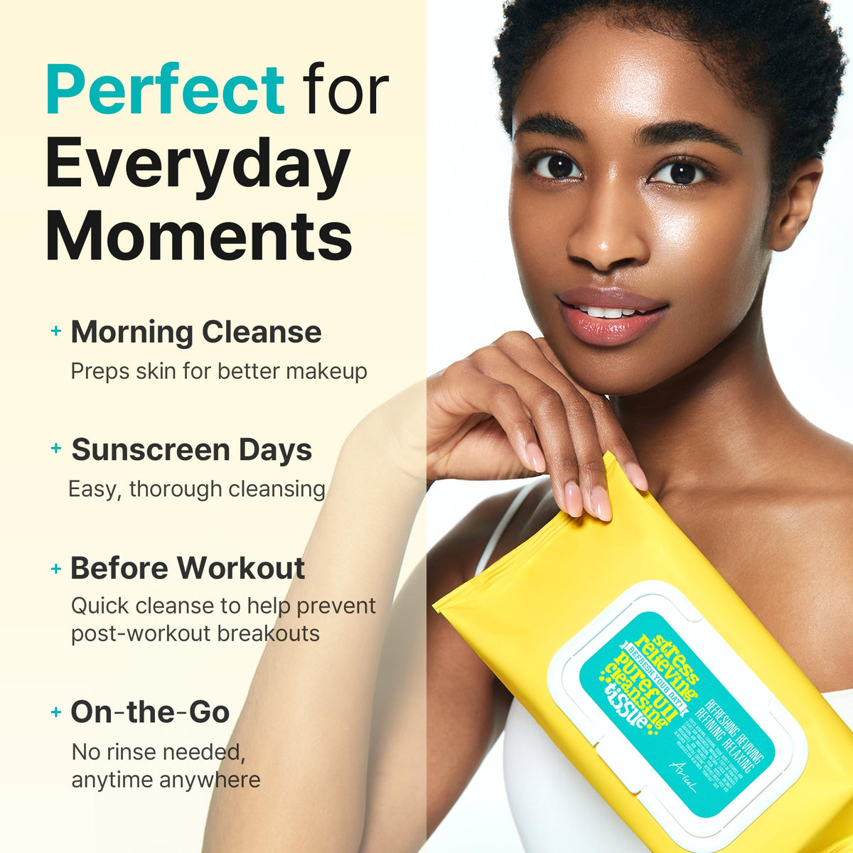 Ariul tub on a nightstand illustrating bedtime routine ease and freshness