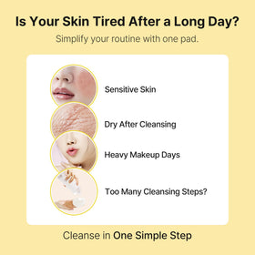 Ariul soaked pad detail showing oil sheen that dissolves waterproof makeup effectively