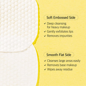 Ariul pad held in hand to show size and ease of one-handed makeup removal