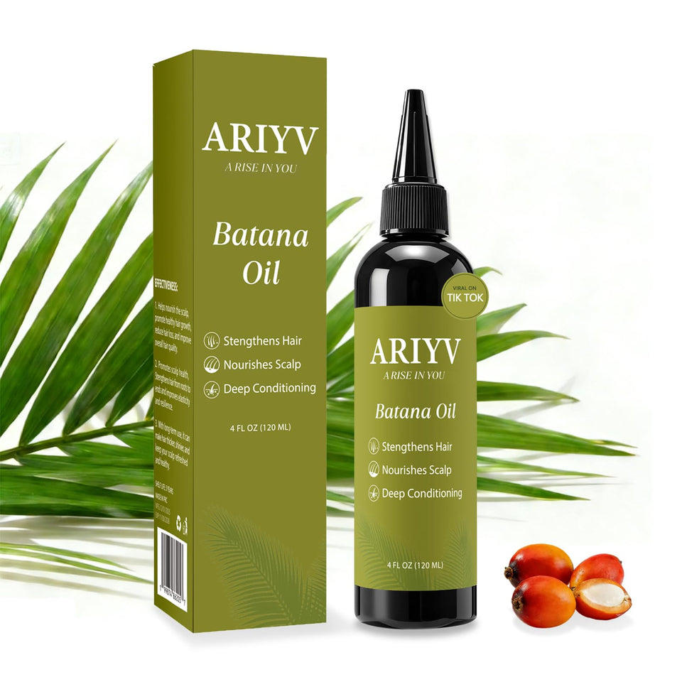 Ariyv front packaging showing bottle and brand for trusted hair care