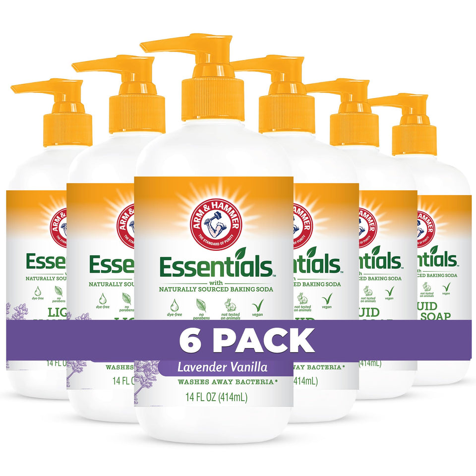 Arm & Hammer front packaging showing lavender vanilla scent and benefit of gentle cleanse