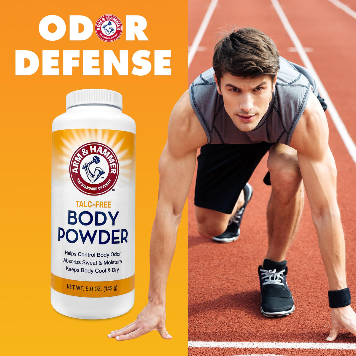 Arm & Hammer three-pack beside common items showing travel-ready convenience