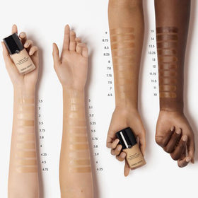 Armani Beauty Luminous Silk applied with sponge showing buildable coverage and smooth finish
