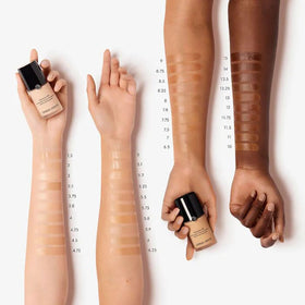 Armani Beauty before and after split showing improved evenness and glow