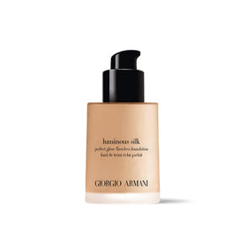 Armani Beauty Luminous Silk swatch on arm showing Tawny shade match and natural-looking coverage