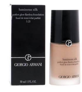 Armani Beauty bottle front packaging showing shade 5.25 and elegant branding for confident selection