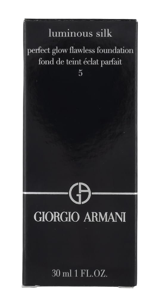 Armani Beauty foundation swatch on wrist showing true shade and seamless blend benefit