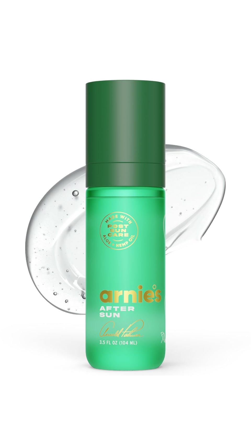 Arnie's front packaging showing cooling after sun gel for immediate relief