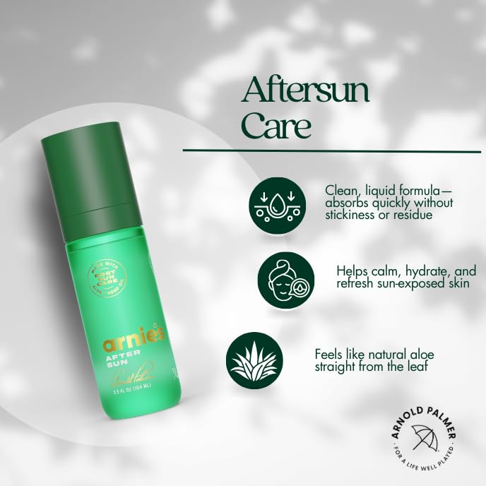 Arnie's 3.5 oz gel beside everyday items showing travel-friendly size