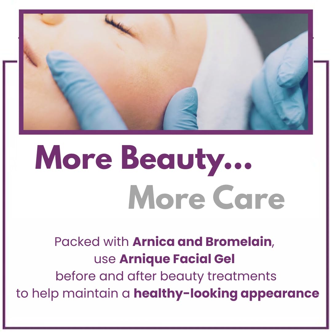 Arnique being applied to cheek to demonstrate soothing application and cooling feel