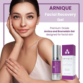Arnique gel texture close-up displaying smooth clear gel and quick-absorbing benefit