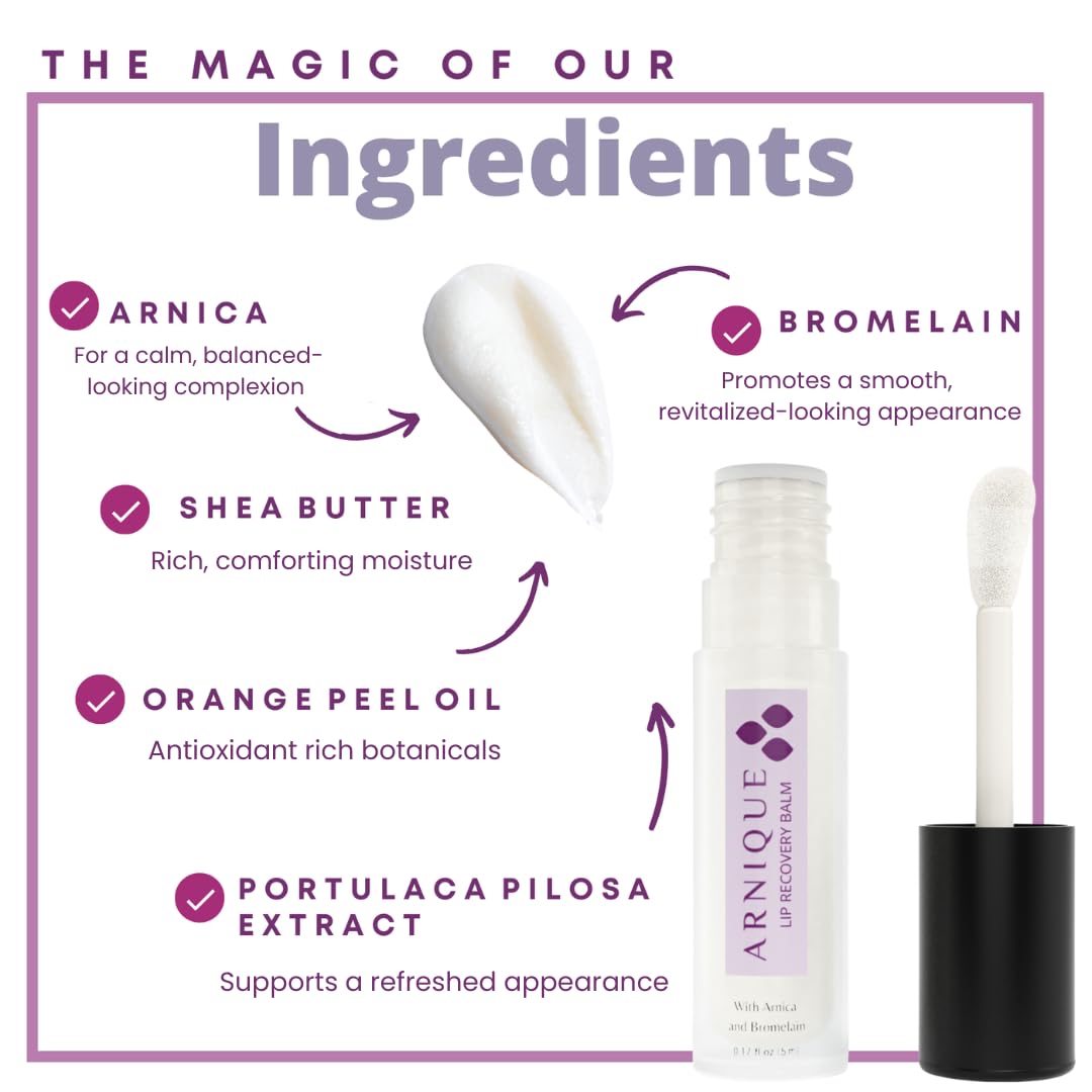 Arnique lip balm in hand to show size and portability for on-the-go care