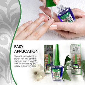 Arobell before and after finger comparison showing stronger-looking nails