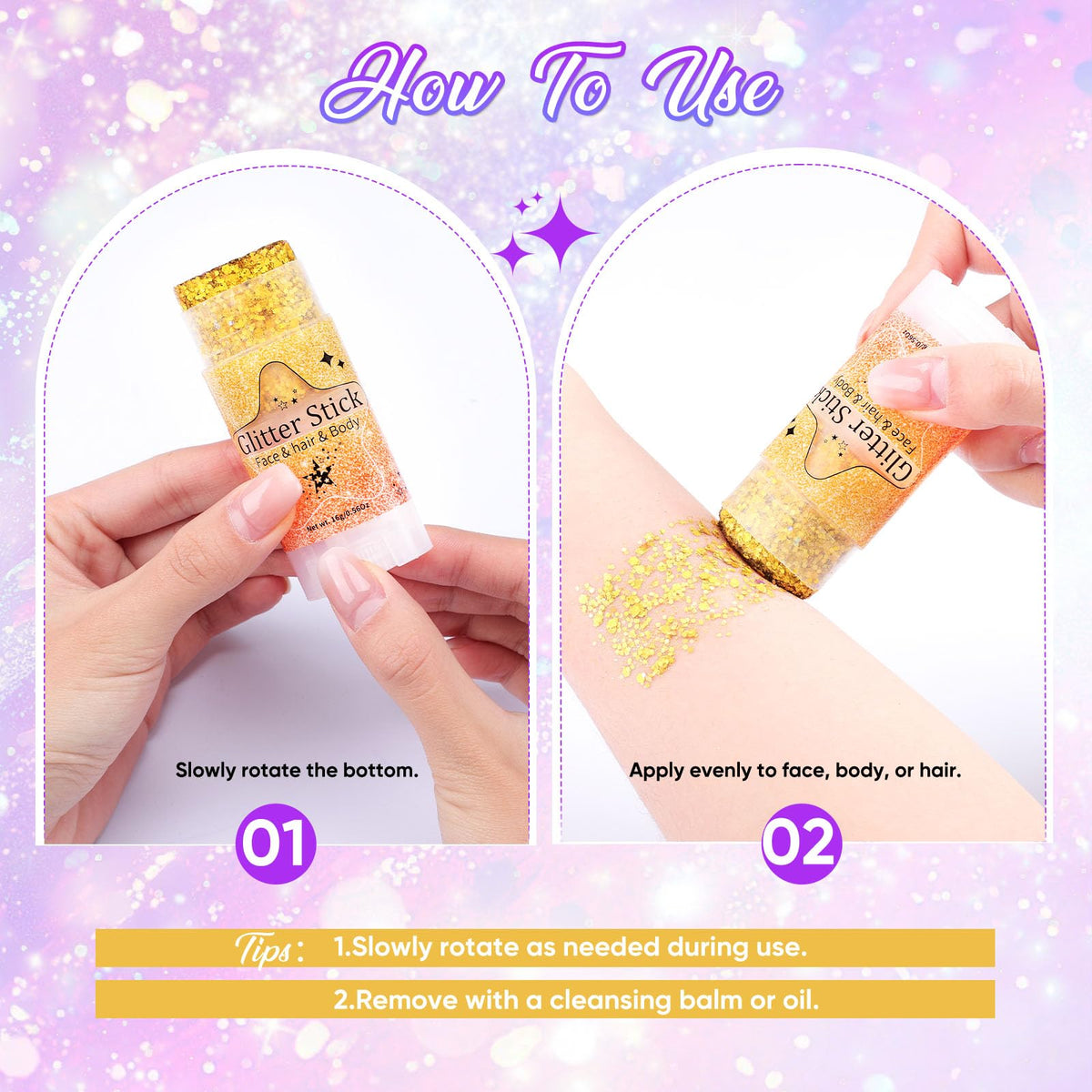 AROIC glitter set in outdoor party scene creating festive atmosphere