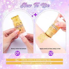 AROIC glitter set in outdoor party scene creating festive atmosphere