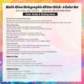 AROIC removal demo with cleanser showing easy, gentle glitter removal