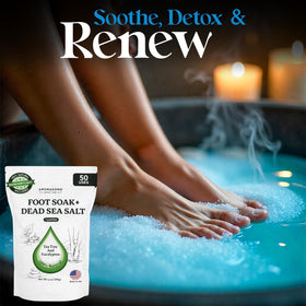 Aromasong pouring salts into basin for quick-dissolve benefit