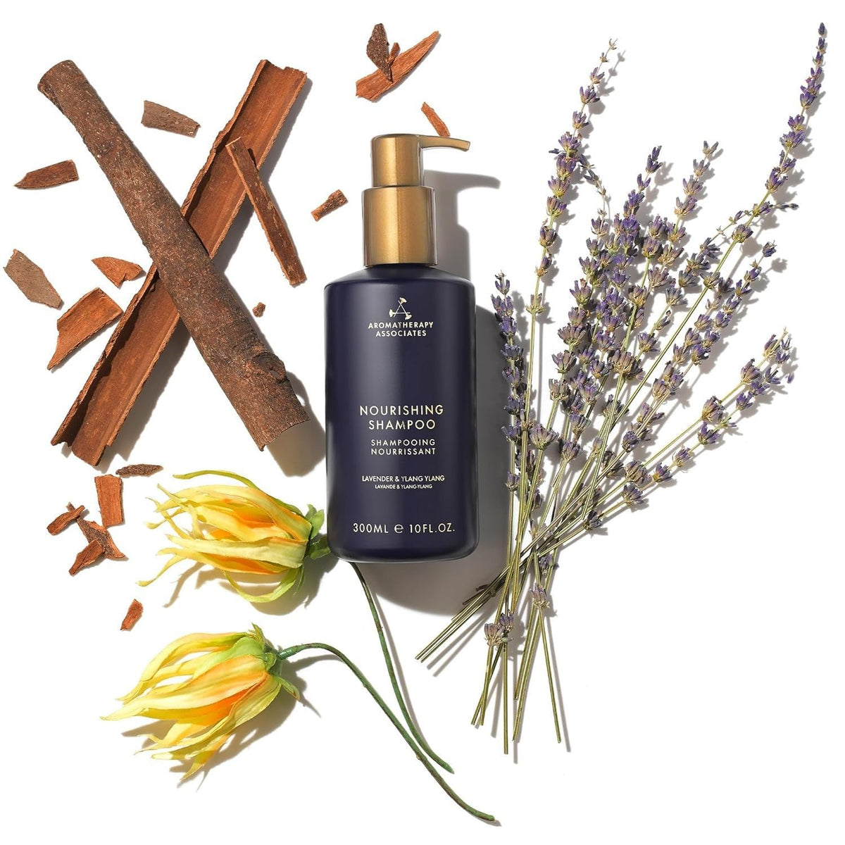 Aromatherapy Associates bottle on shower shelf suggesting daily use and organized routine