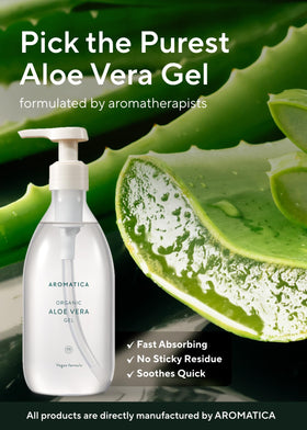 AROMATICA texture close-up highlighting cooling, non-sticky gel