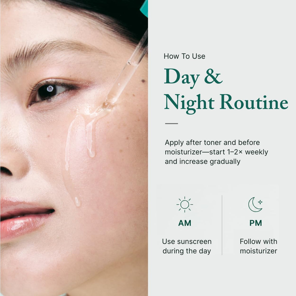 AROMATICA before and after visual suggesting balanced tone improvement