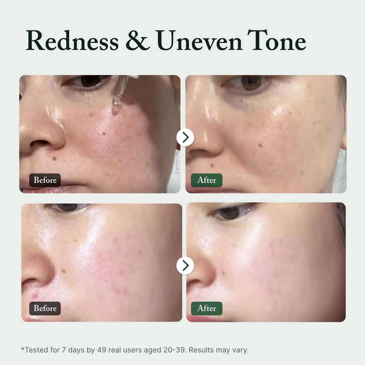 AROMATICA serum being applied on hand demonstrating non-sticky finish
