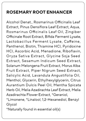 AROMATICA ingredients label closeup displaying plant-based formula transparency