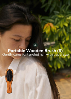 AROMATICA kit next to passport to show travel-friendly compact size