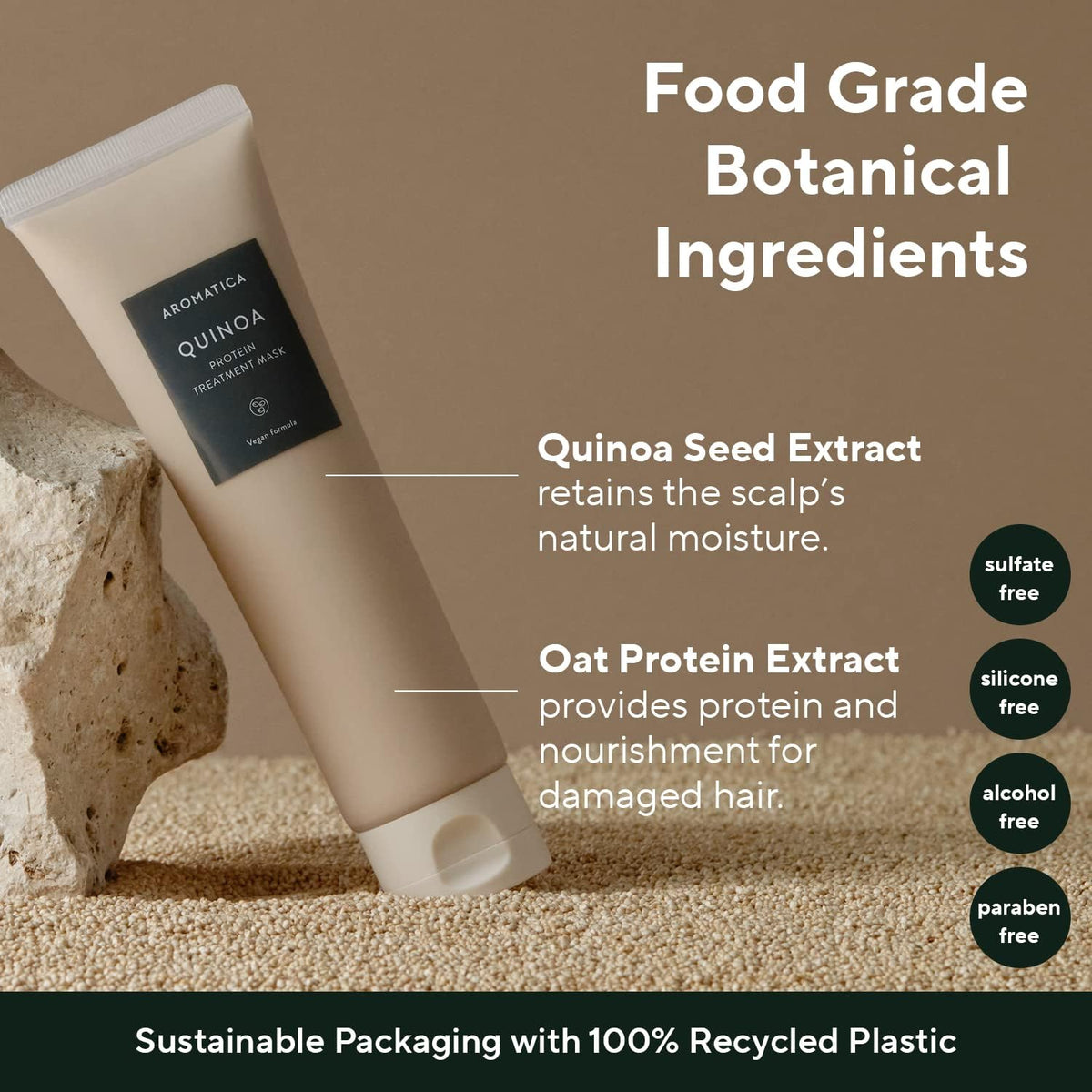 AROMATICA creamy mask texture on fingertip demonstrating rich hydration and easy spreadability