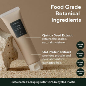 AROMATICA creamy mask texture on fingertip demonstrating rich hydration and easy spreadability