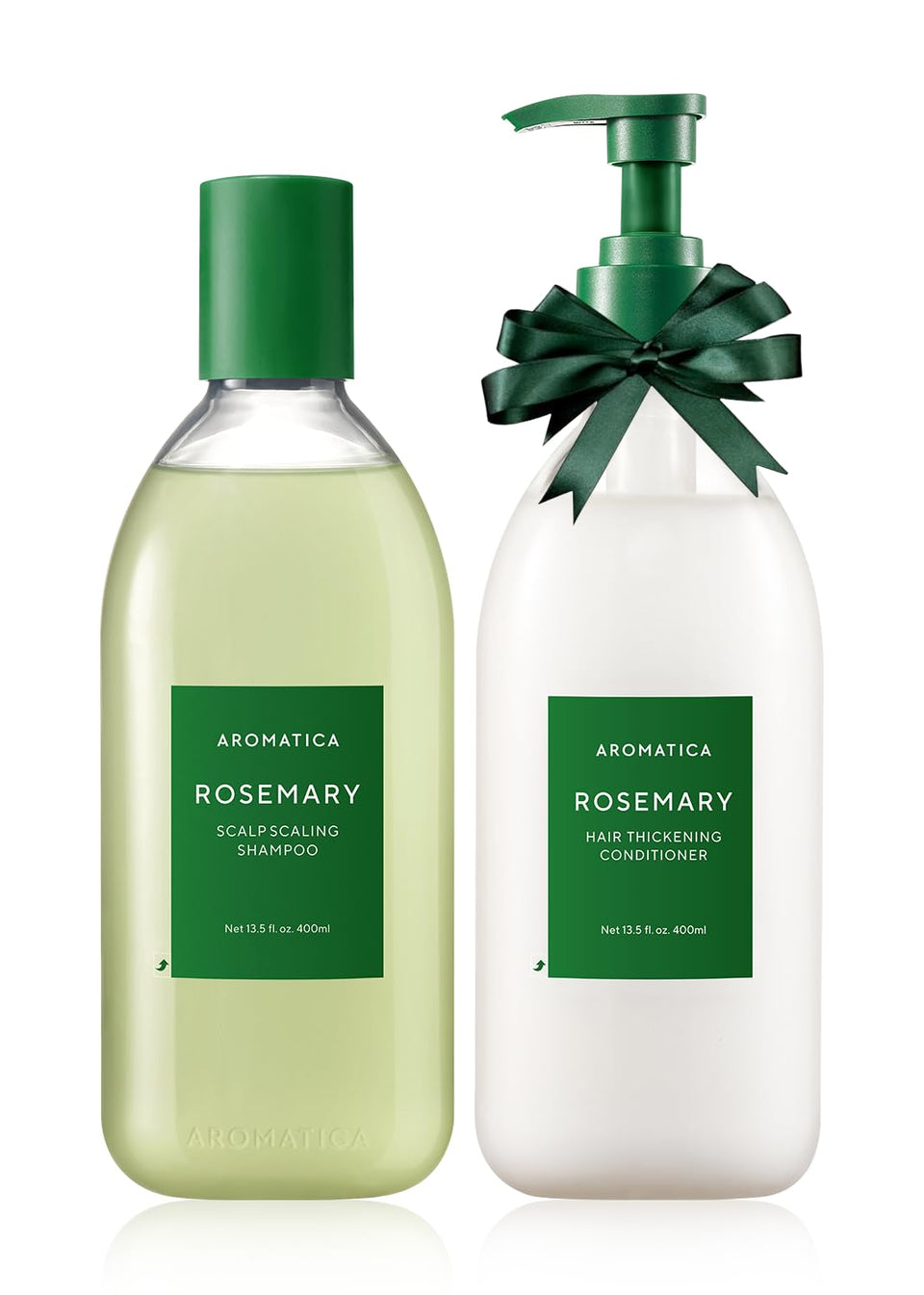 AROMATICA front packaging showing rosemary set and clear labeling for gentle care