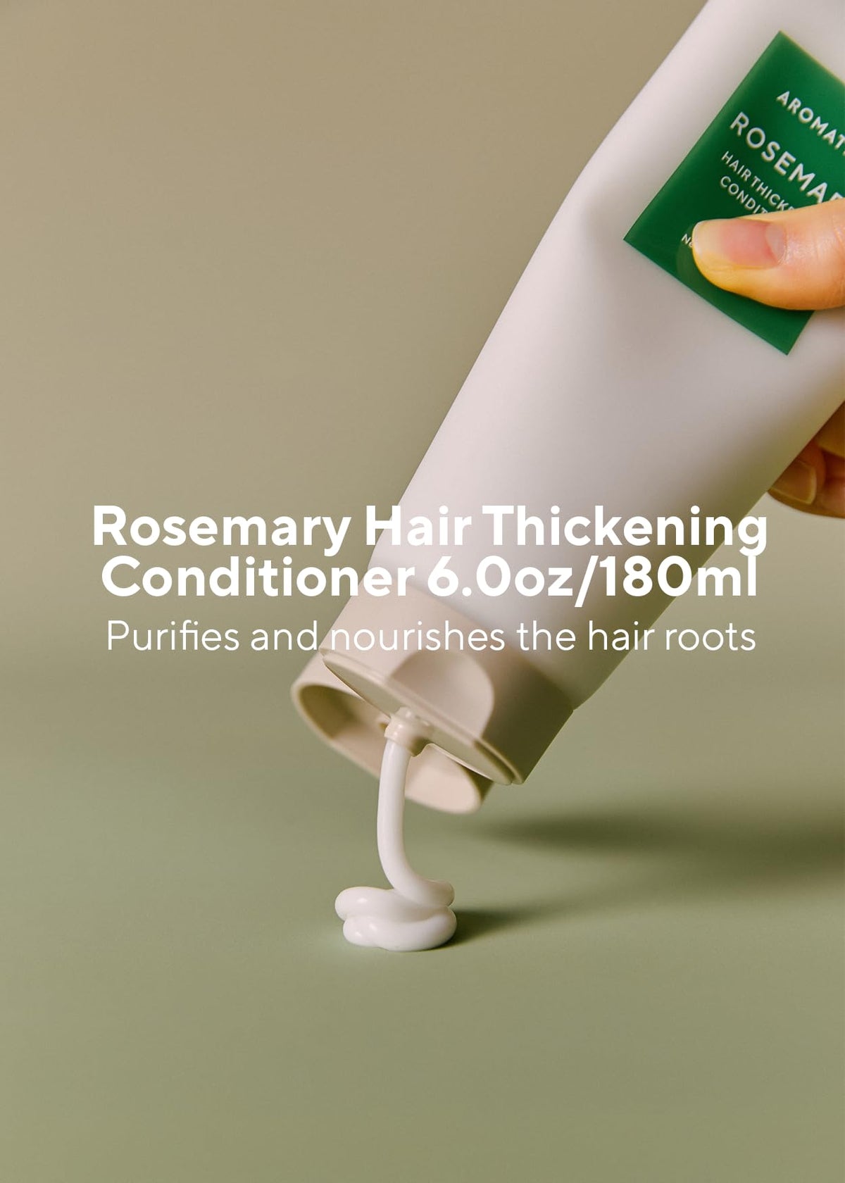 AROMATICA conditioner applied to wet hair illustrating detangling and slip