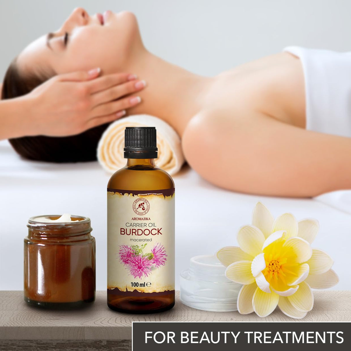AROMATIKA drops applied to scalp demonstrating targeted scalp support