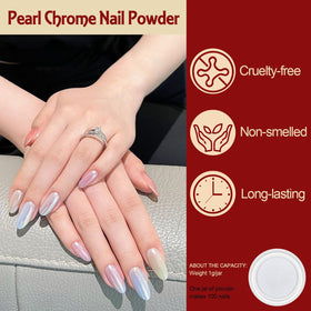 Artdone close-up pearl powder texture showing fine particles for smooth shine