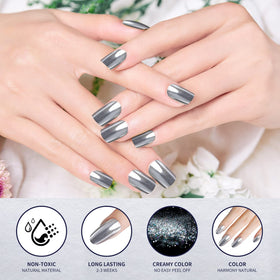 Artdone jar open with chrome powder visible offering dense pigmentation benefit