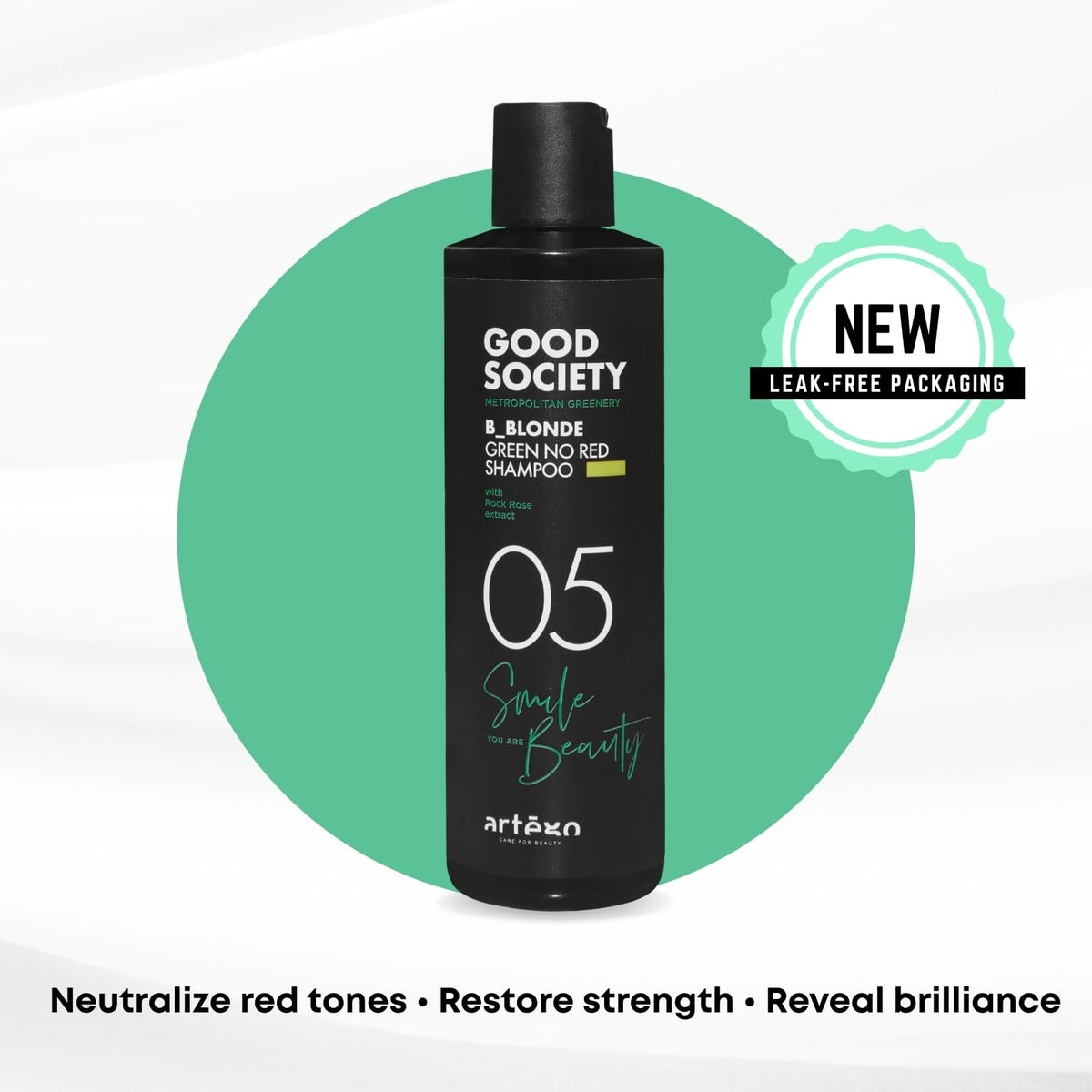 Artego close-up label highlighting ingredients and strengthening benefits