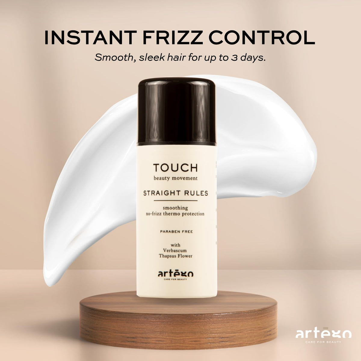 Artègo creamy texture close-up highlighting smooth slip and lightweight feel