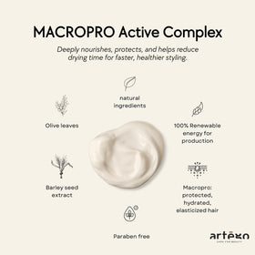 Artègo product label close-up showing key ingredients and professional formula benefits
