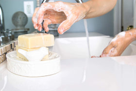 Artemis Organic Soaps lather close-up showing creamy foam and gentle cleansing benefit