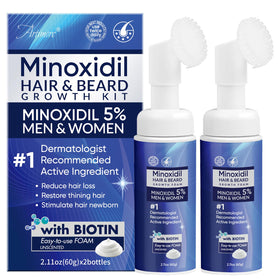Artimore front packaging showing 5% minoxidil foam and clear usage benefit