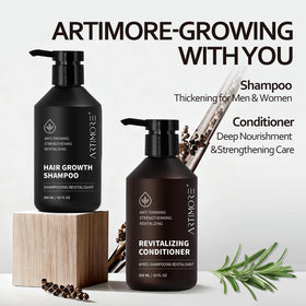 Artimore bottles on bathroom shelf staged, conveys daily routine appeal