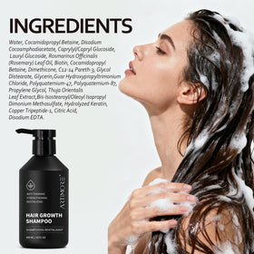 Artimore shampoo in hand showing bottle scale and convenient 300 ml size benefit