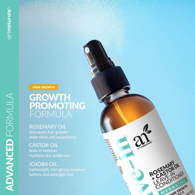 Artnaturals applying leave-in on damp hair for easier detangling