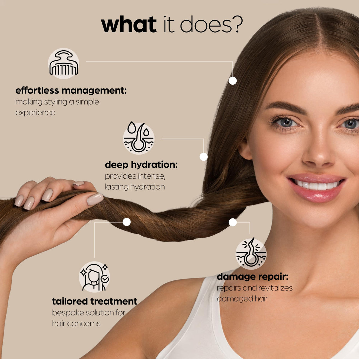 Artnaturals spray being applied to hair for easy detangling and hydration