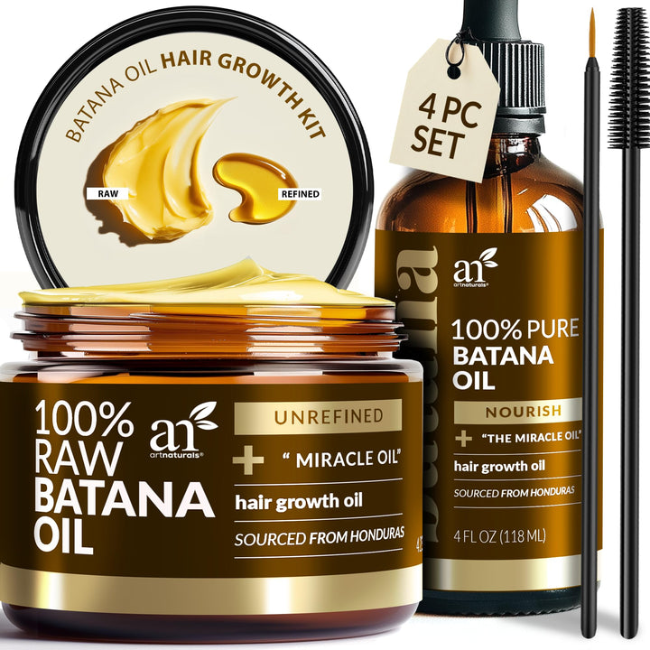 Artnaturals Batana oil front packaging showing natural ingredients and benefit