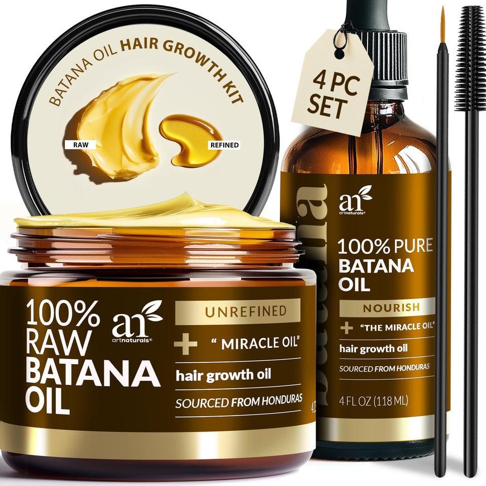 Artnaturals Batana oil front packaging showing natural ingredients and benefit