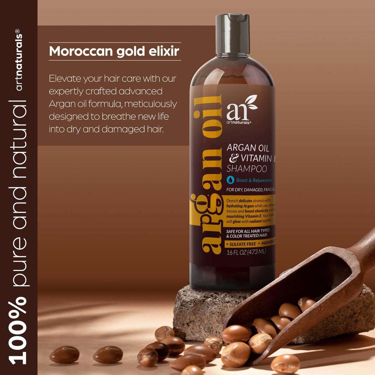 Artnaturals shampoo beside matching regrowth conditioner to show complementary set