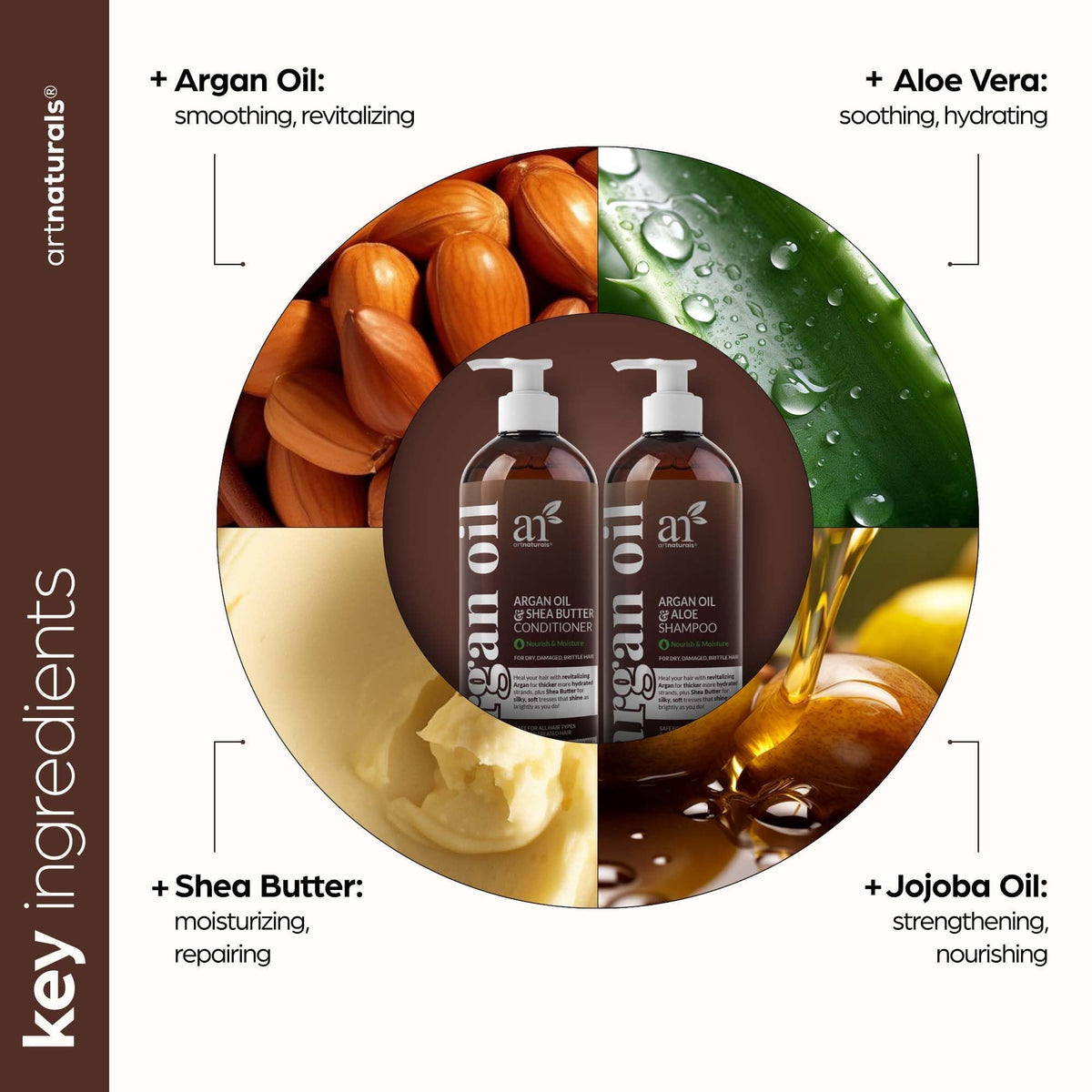 Artnaturals conditioner cream texture displaying smooth moisturizing effect